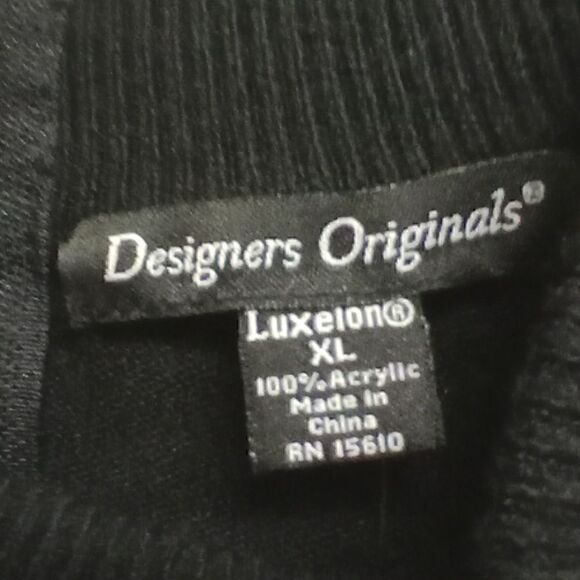 ❄️Designers Originals XL WOMEN'S LONG SLEEVE NWT Black sweater - Picture 3 of 7